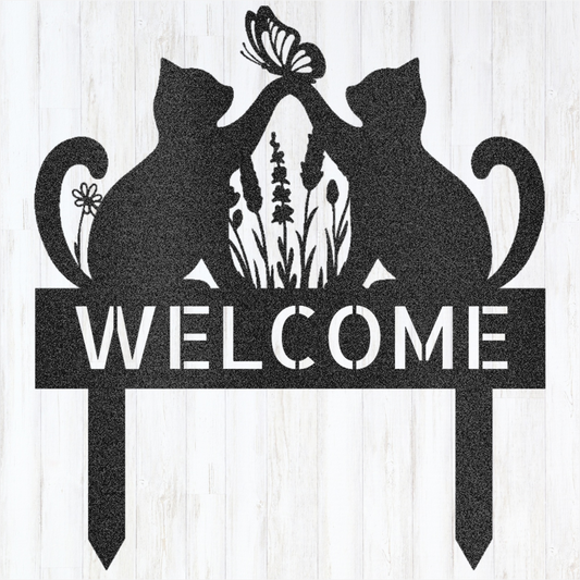 Personalized Cat Garden Metal Sign