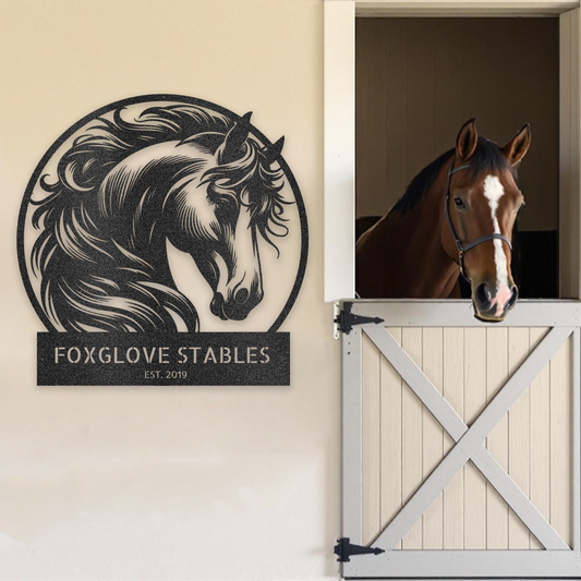 Personalized Horse Farm Sign