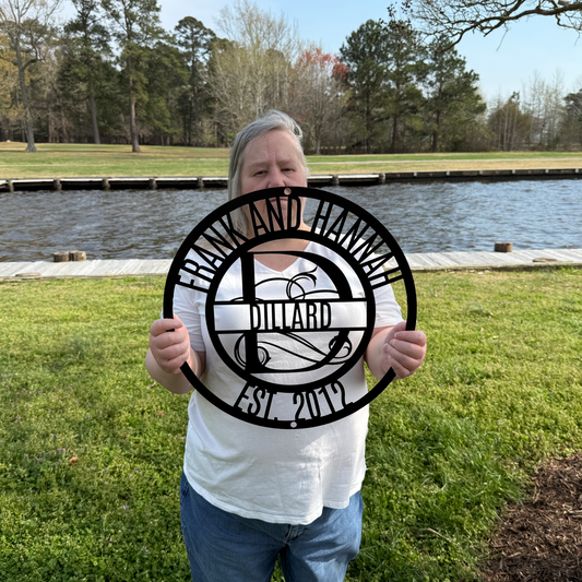 Personalized Family Name Metal Sign