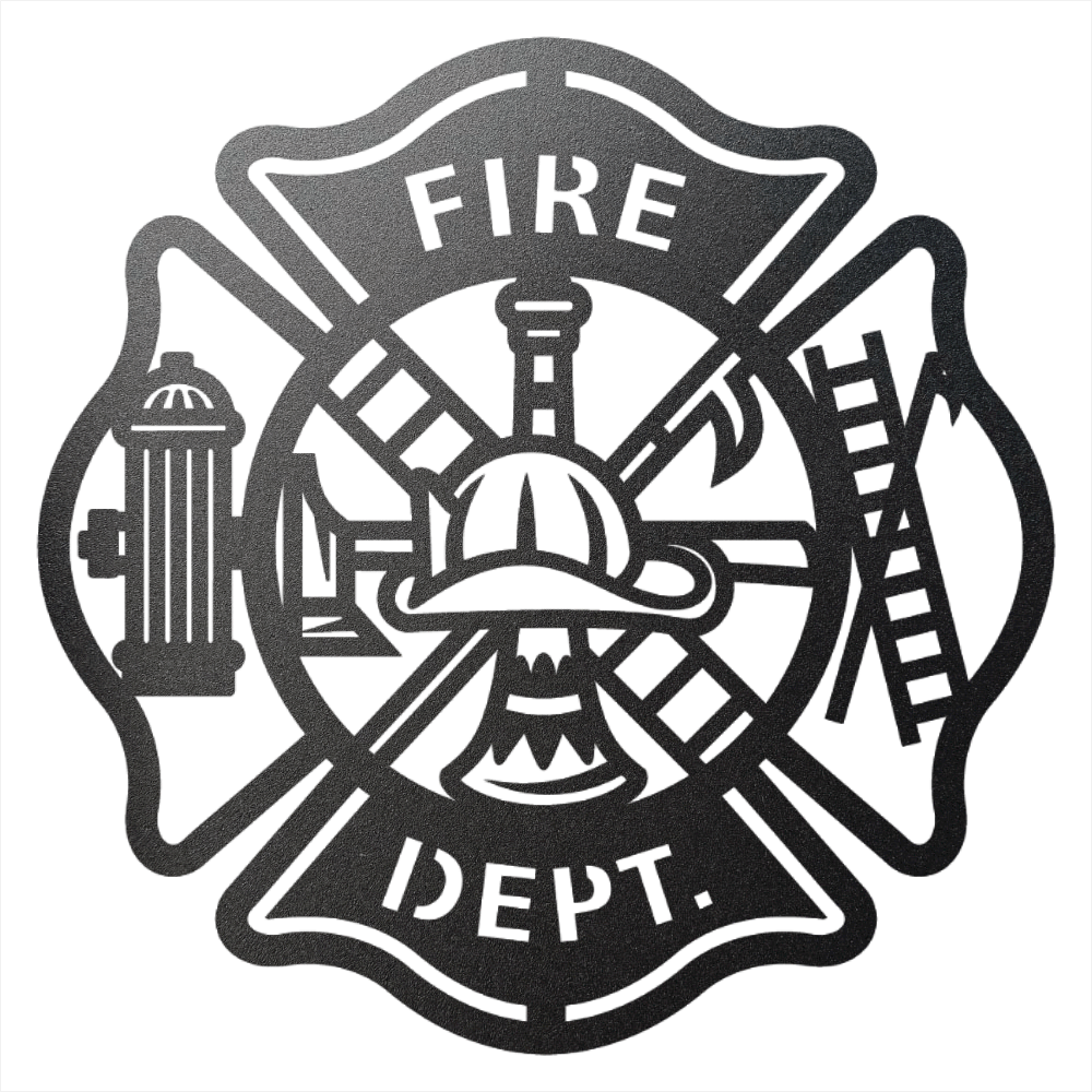 Firefighter Metal Wall Art Sign
