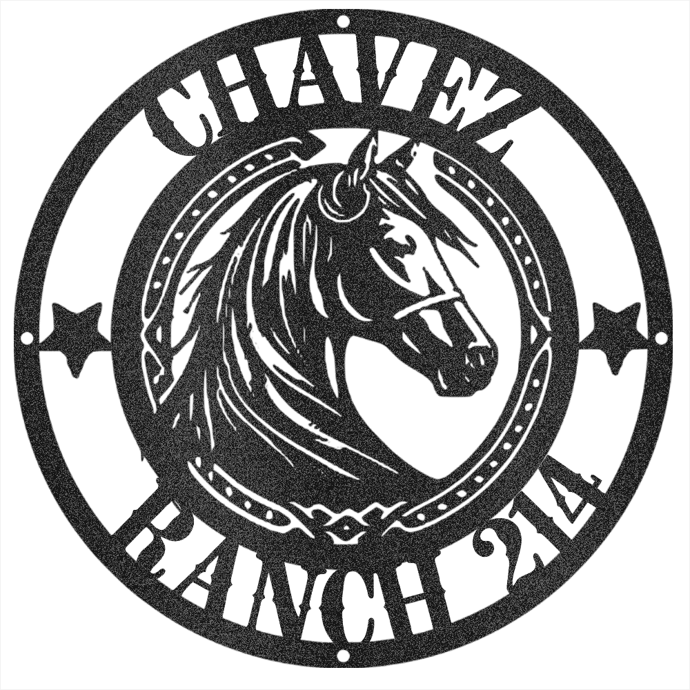 Chavez Custom Farm Name Steel Sign