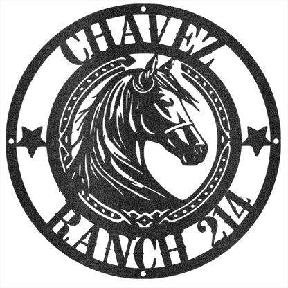 Chavez Custom Farm Name Steel Sign
