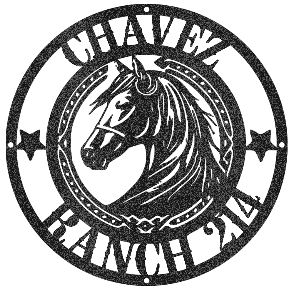 Chavez Custom Farm Name Steel Sign