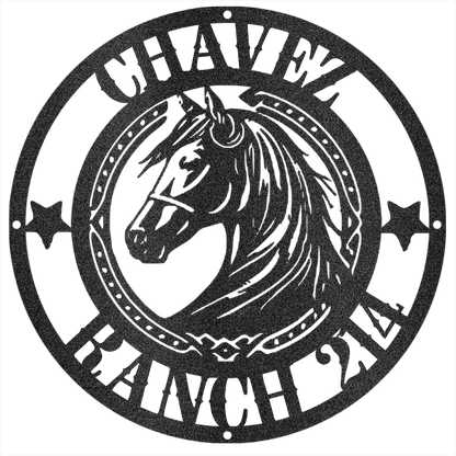 Chavez Custom Farm Name Steel Sign