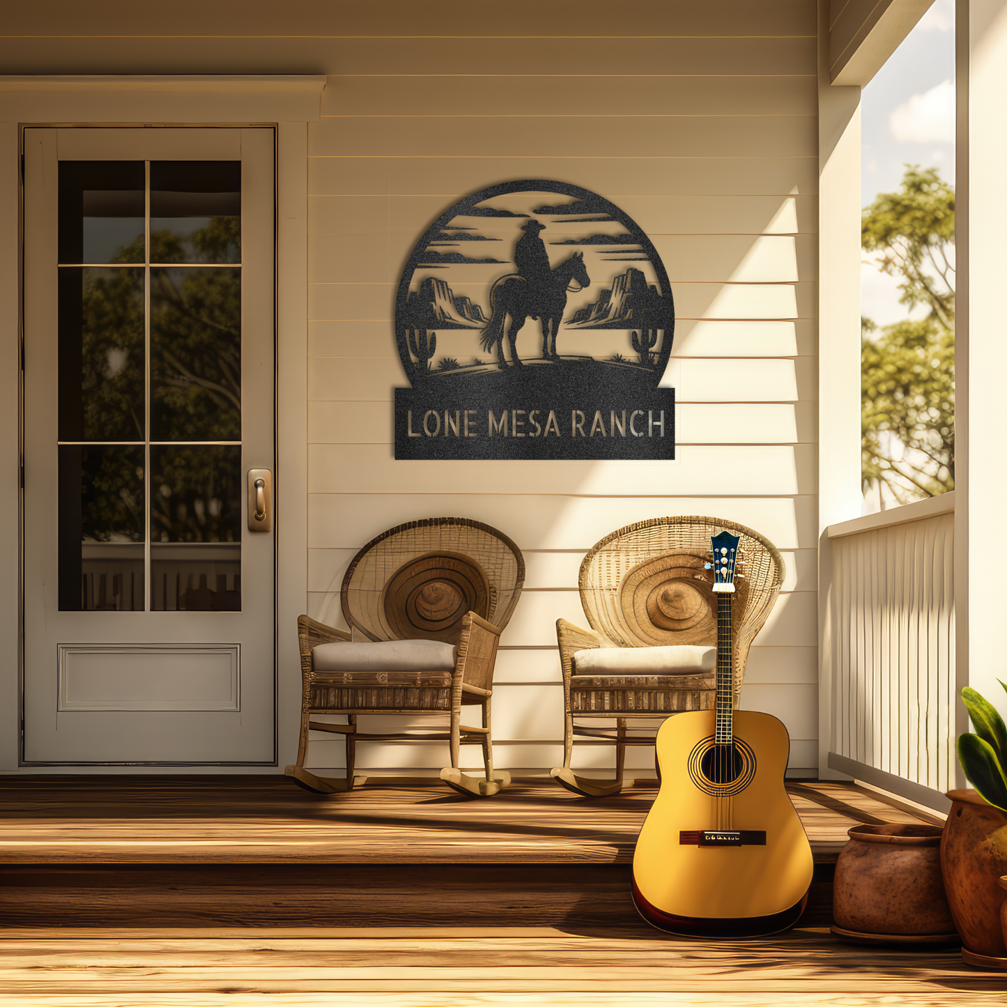 Personalized Western Ranch Metal Sign