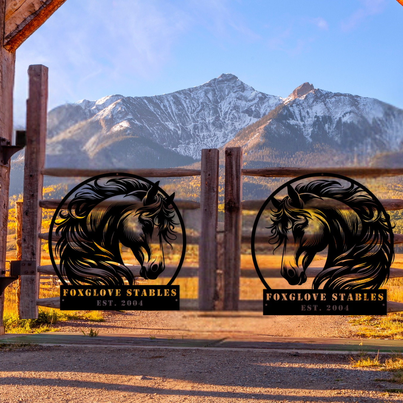 Personalized Horse Farm Sign