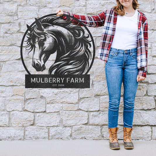 Personalized Horse Farm Sign