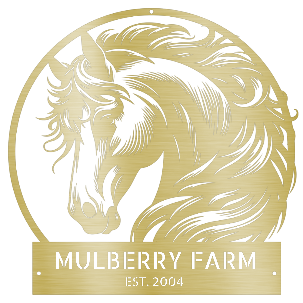 Personalized Horse Farm Sign