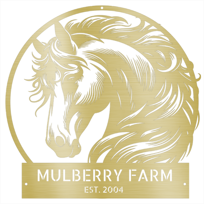 Personalized Horse Farm Sign
