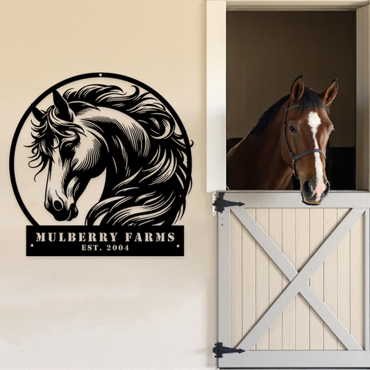 Personalized Horse Farm Sign