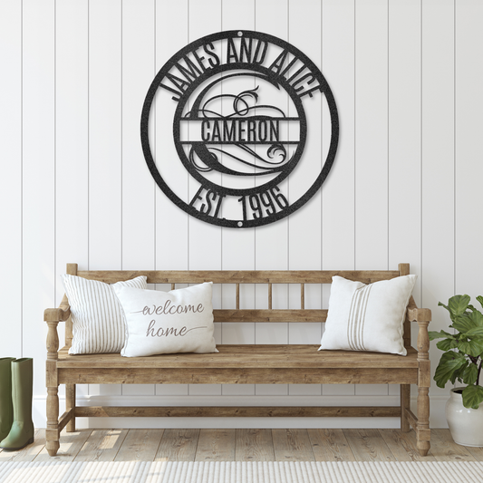 Family Name Steel Sign