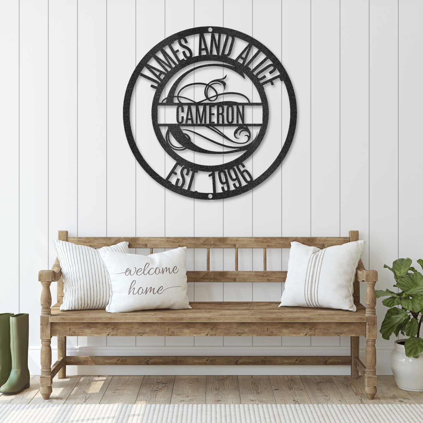 Personalized Family Name Metal Sign