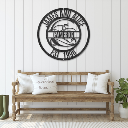 Personalized Family Name Metal Sign