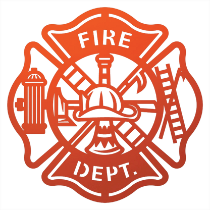 Firefighter Metal Wall Art Sign
