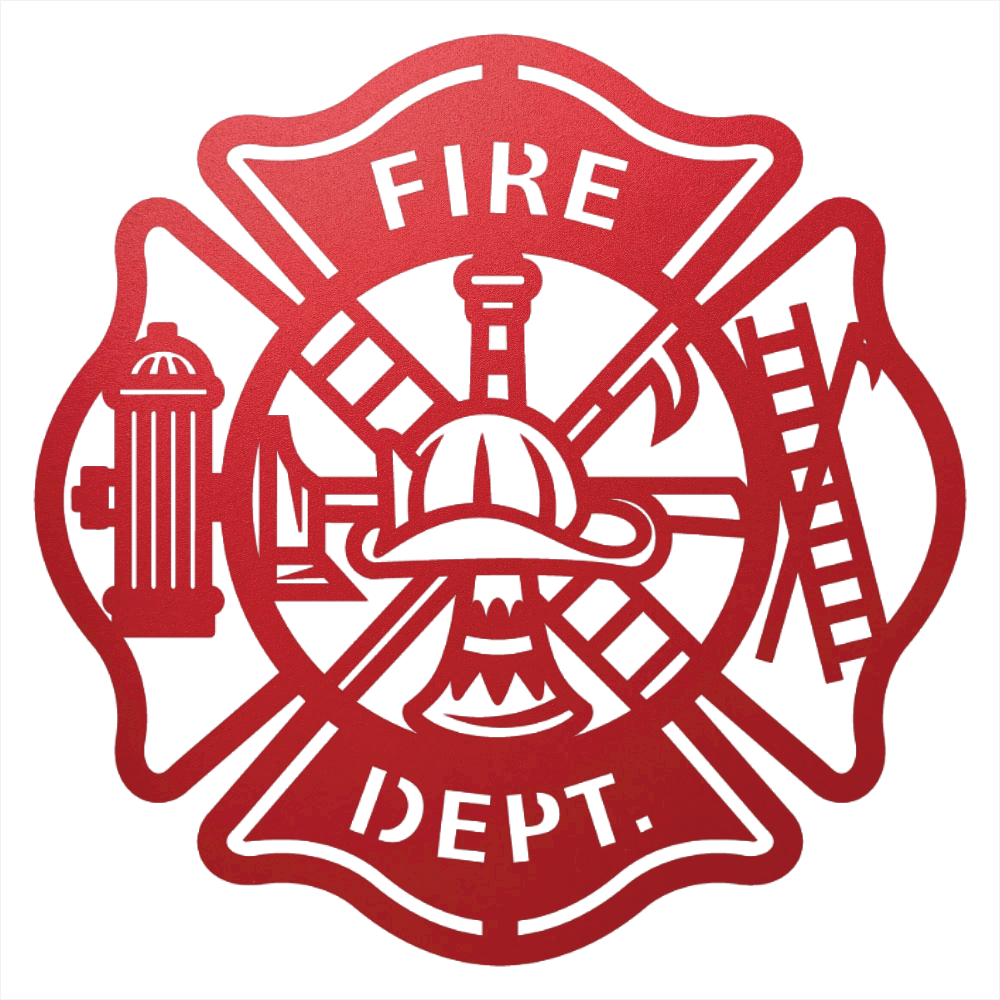 Firefighter Metal Wall Art Sign