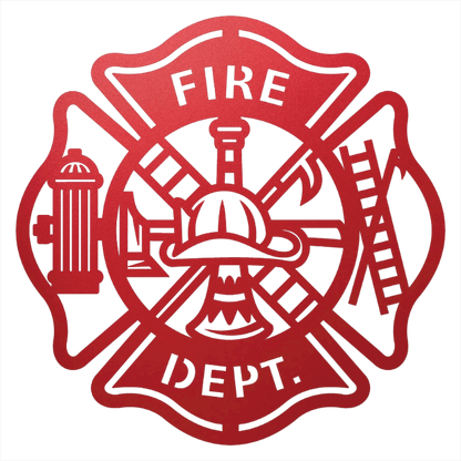 Firefighter Metal Wall Art Sign