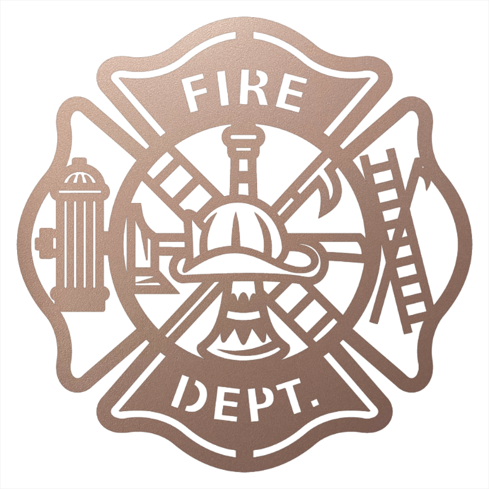 Firefighter Metal Wall Art Sign