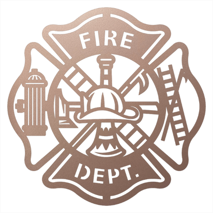 Firefighter Metal Wall Art Sign