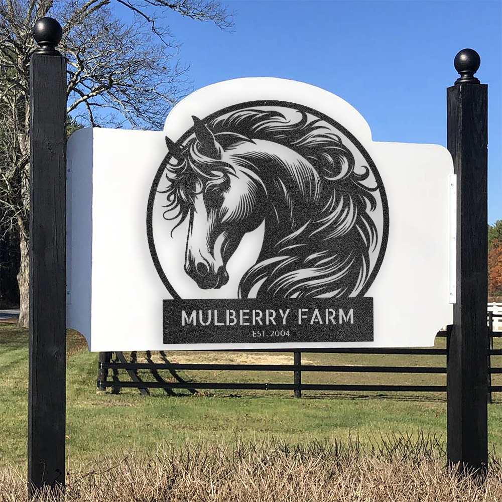 Personalized Horse Farm Sign