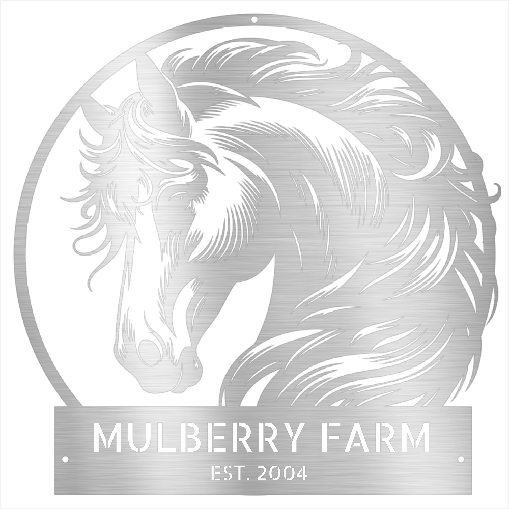 Personalized Horse Farm Sign