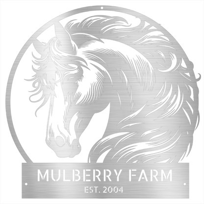 Personalized Horse Farm Sign