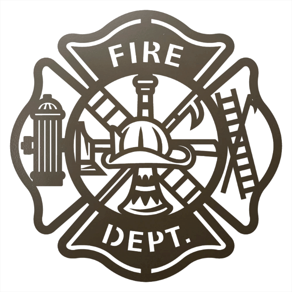 Firefighter Metal Wall Art Sign