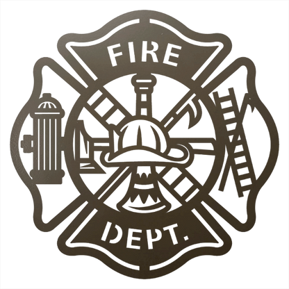 Firefighter Metal Wall Art Sign