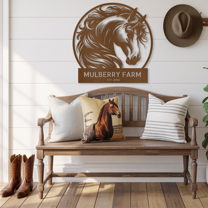 Personalized Horse Farm Sign