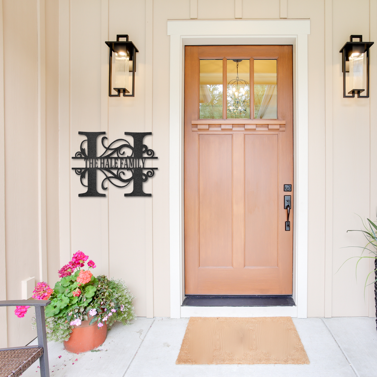 Split Letter Monogram - Steel Sign