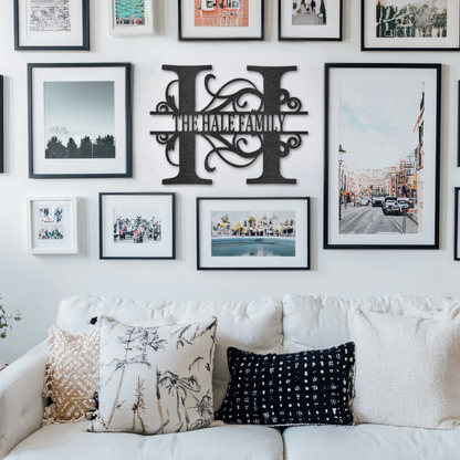 Split Letter Monogram - Steel Sign