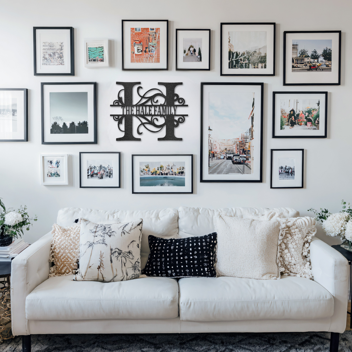 Split Letter Monogram - Steel Sign