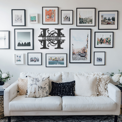 Split Letter Monogram - Steel Sign