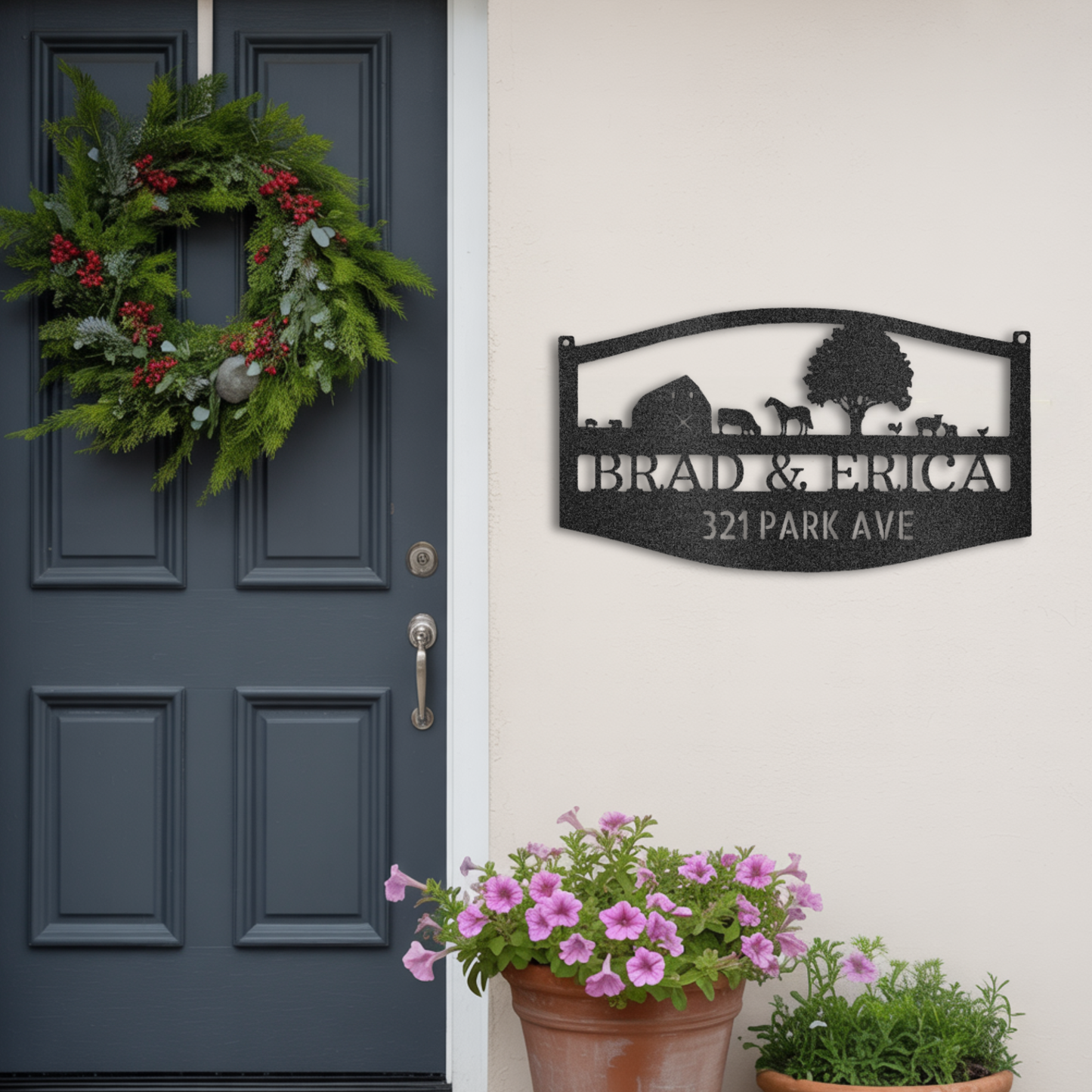 Custom Farmhouse Family Name Metal Sign