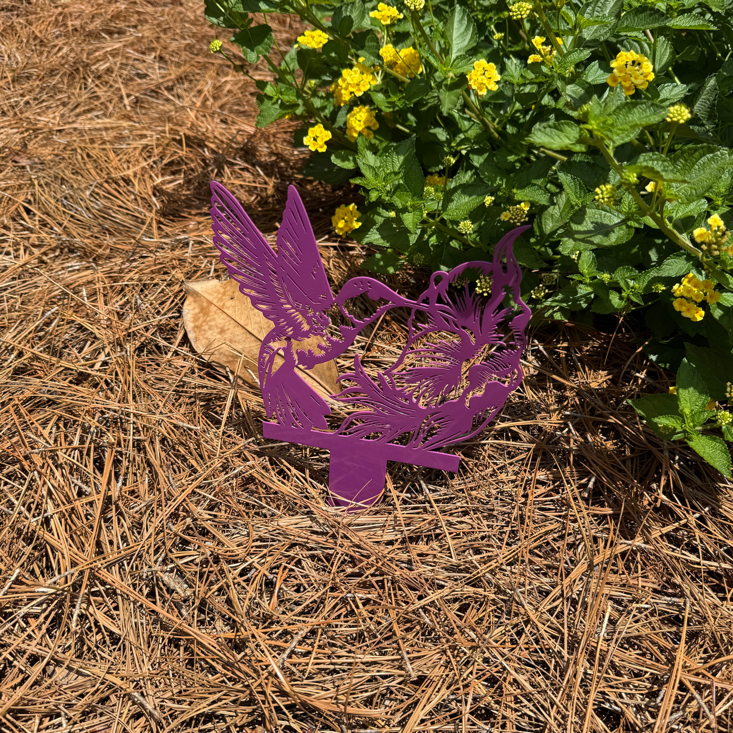 Hummingbird Garden Steel Sign