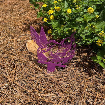 Hummingbird Garden Steel Sign