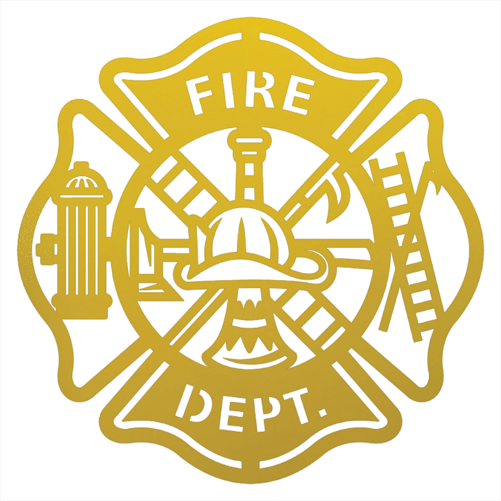 Firefighter Metal Wall Art Sign