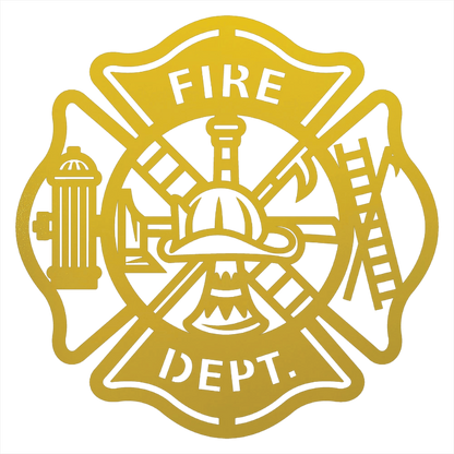 Firefighter Metal Wall Art Sign