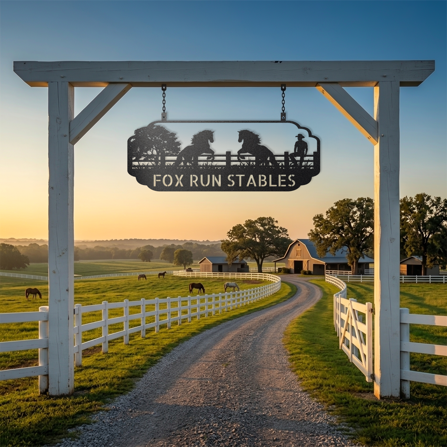 The Best Seat on the Place | Horses & Cowboy Sign