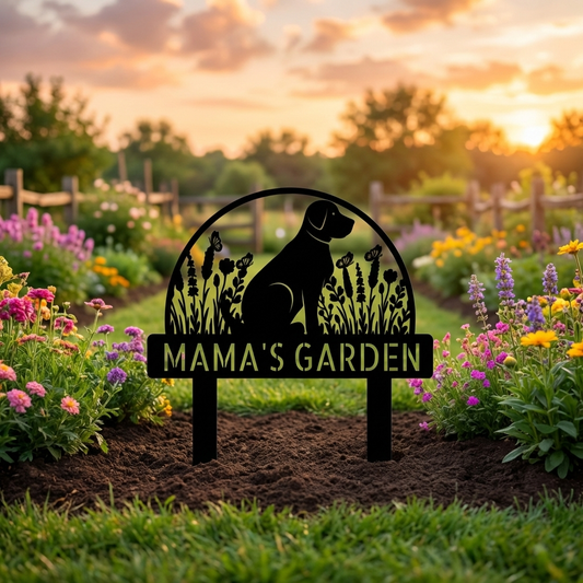 Personalized Dog Garden Stake – Custom Metal Yard Decor for Dog Lovers