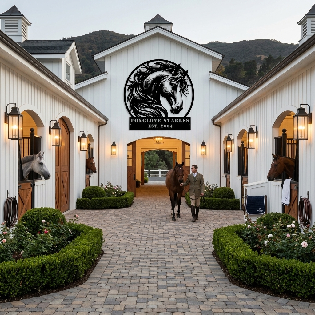 Personalized Horse Farm Sign