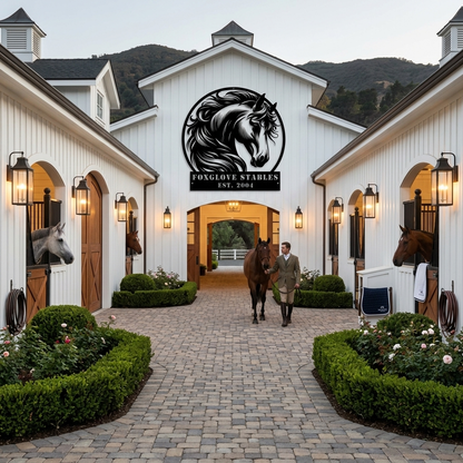 Personalized Horse Farm Sign
