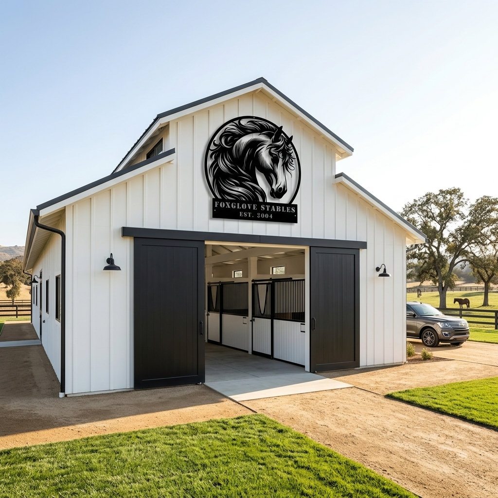 Personalized Horse Farm Sign