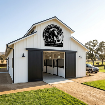Personalized Horse Farm Sign