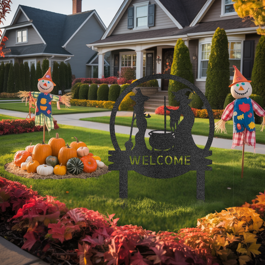 Witch Cauldron Personalized Metal Sign