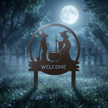 Witch Cauldron Personalized Metal Sign