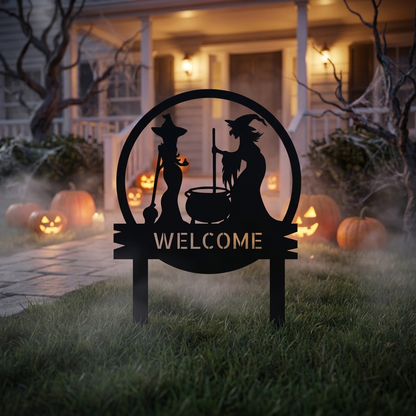 Witch Cauldron Personalized Metal Sign