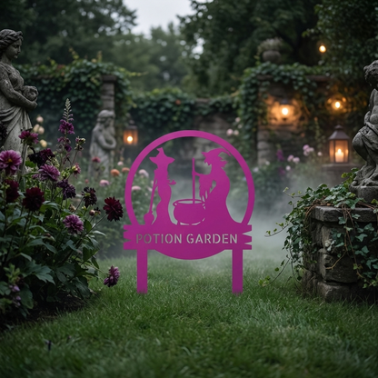 Witch Cauldron Personalized Metal Sign