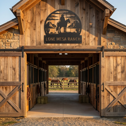 Personalized Western Ranch Metal Sign